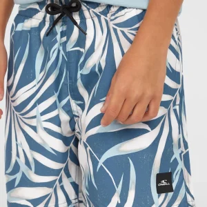 Cali 14'' Badehose | Blue Dipped Leaves