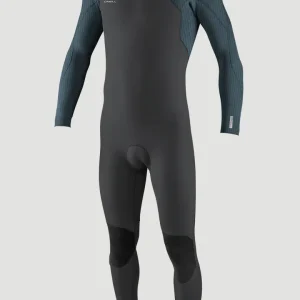 Hyperfreak Plus 4/3mm Chest Zip Full Wetsuit | GUN METAL/CADET BLUE